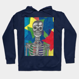 Technicolor stars n skeleton Hoodie